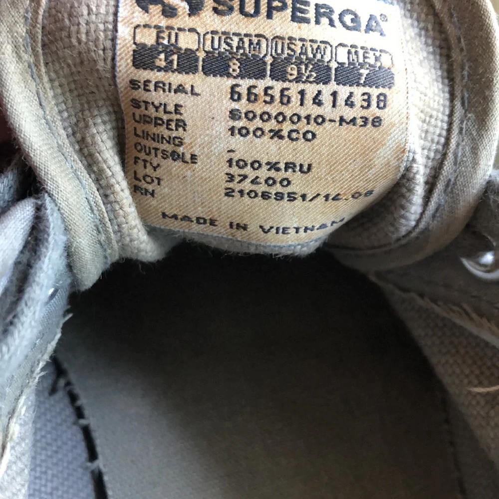 Superga gray tennis shoes size 9.5